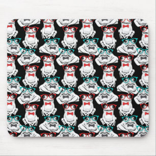 Frog Glasses Pattern Mouse Pad