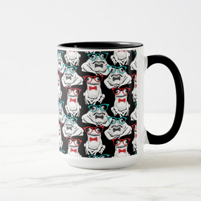 Frog Glasses Pattern Mug (Right)