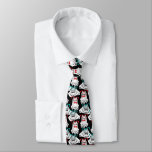 Frog Glasses Pattern Neck Tie