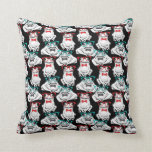 Frog Glasses Pattern Throw Pillow