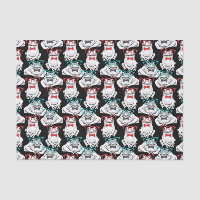 Frog Glasses Pattern Tissue Paper (Front)