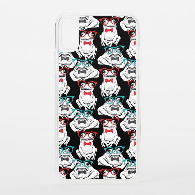 Frog Glasses Pattern Uncommon iPhone Case (Back)