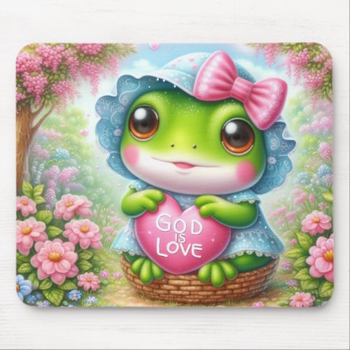 Frog God Is Love Mousepad