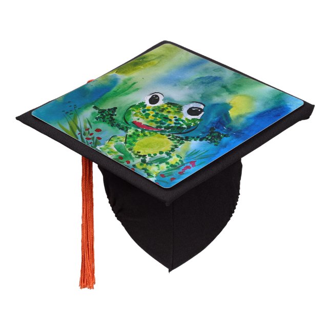Frog Graduation Cap Topper (Angled)