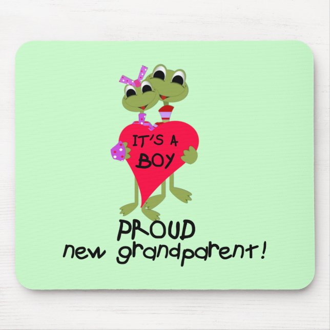 Frog Grandparent of Boy Tshirts and Gifts Mouse Pad (Front)