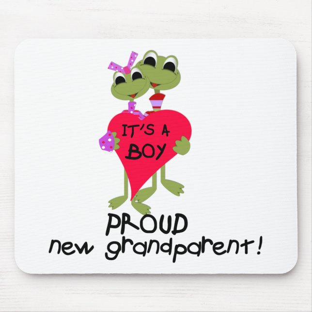 Frog Grandparent of Boy Tshirts and Gifts Mouse Pad (Front)