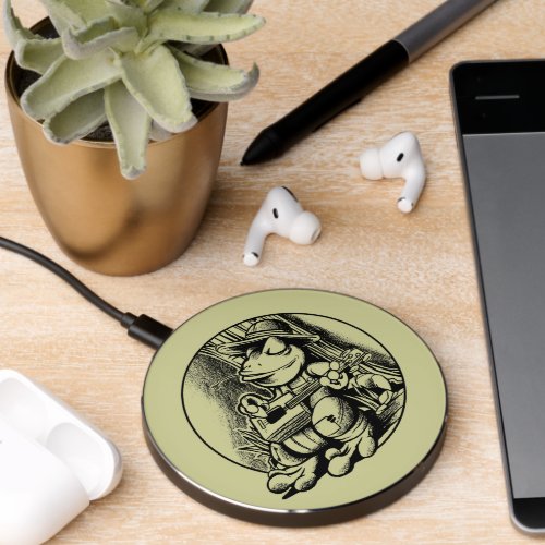 Frog guitar design wireless charger 