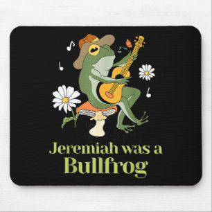 Frog Guitar-jeremiah Was Bullfrog Funny Saying  Mouse Pad