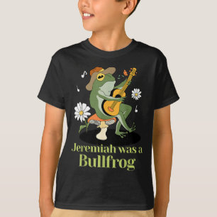 Frog Guitar-jeremiah Was Bullfrog Funny Saying  T-Shirt