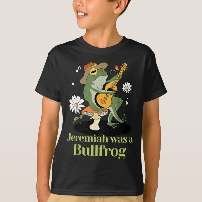 Frog Guitar-jeremiah Was Bullfrog Funny Saying  T-Shirt (Front)