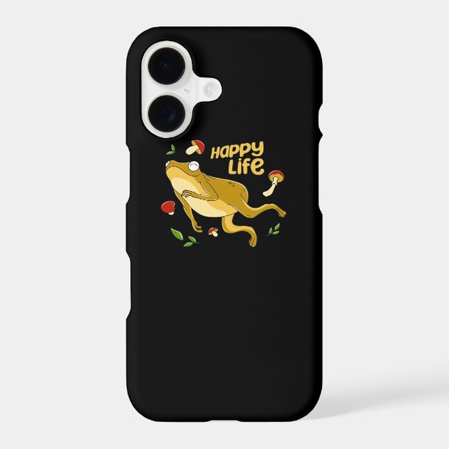 Frog Happy Essential Minimal Design Iphone Case (Back)