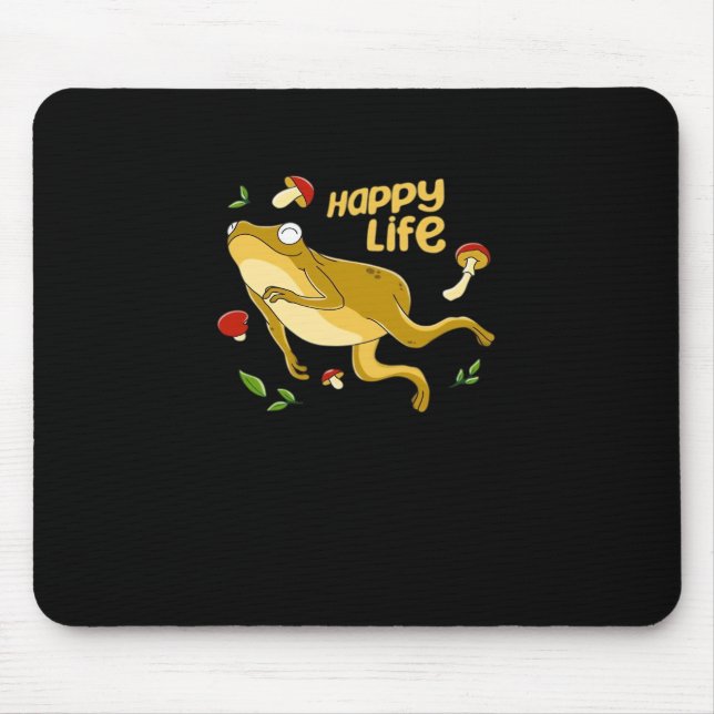 Frog Happy Essential Minimal Design Mouse Pad (Front)