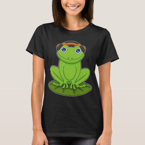 Frog Headphone Music T_Shirt