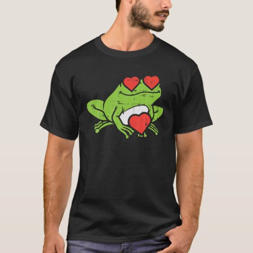 Frog Heart Eyes Funny Valentines Day Animal Men Wo T_Shirt