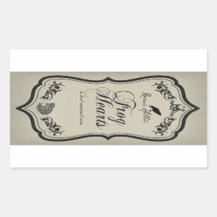 Frog Hearts Halloween Jar Sticker Label