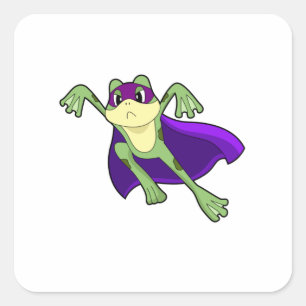 Frog Hero Square Sticker