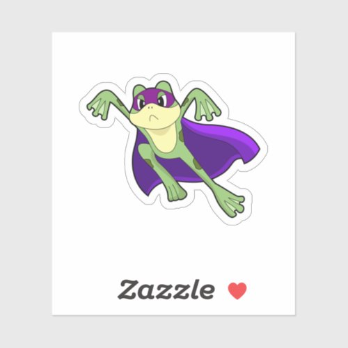 Frog Hero Sticker