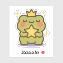 Frog Holding a Star Sticker