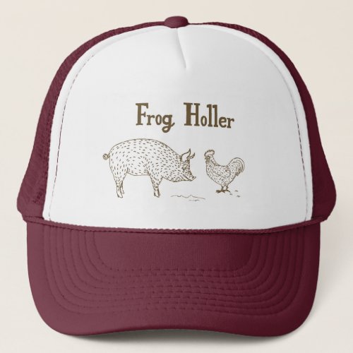 Frog Holler Trucker Hat Pig  Chick