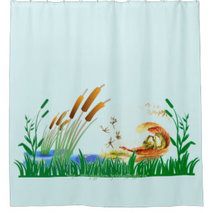 "Frog Honeymoon" Shower Curtain