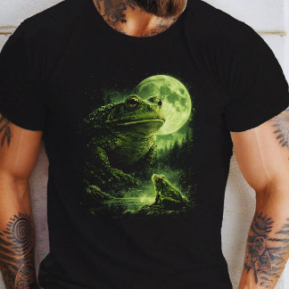 Frog Howling to The Moon Vintage 90s Retro Frog  T-Shirt