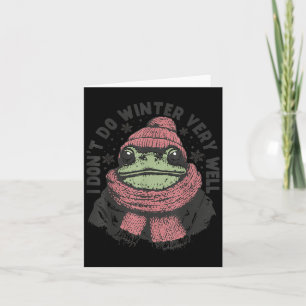 Frog i don't do winter very well vintage modern gr card