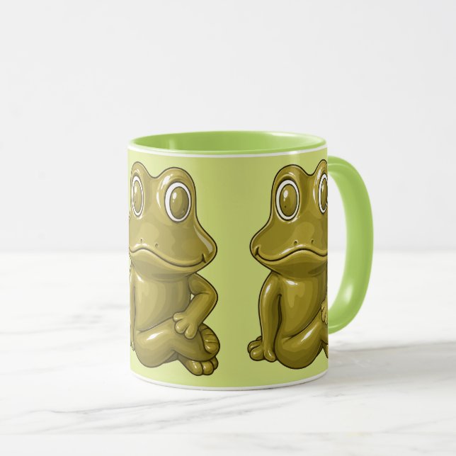 Frog Illustration Accent Mug (Front Right)