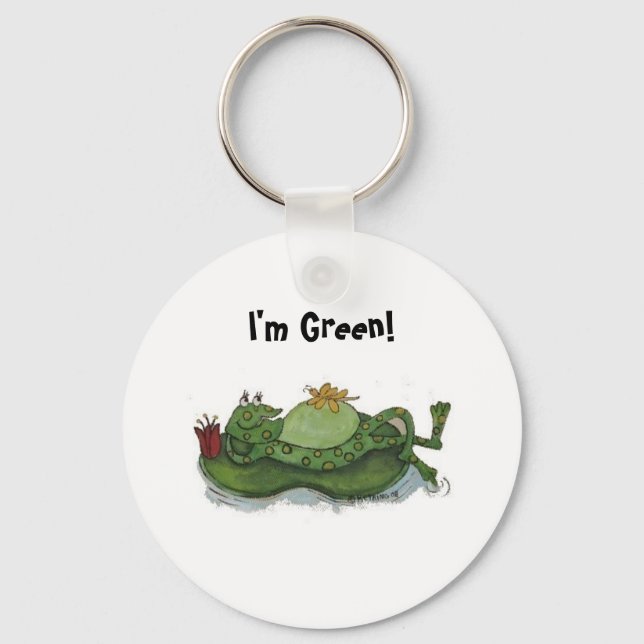 Frog, I'm Green! Keychain (Front)