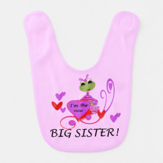 Frog I'm the New Big Sister Bib