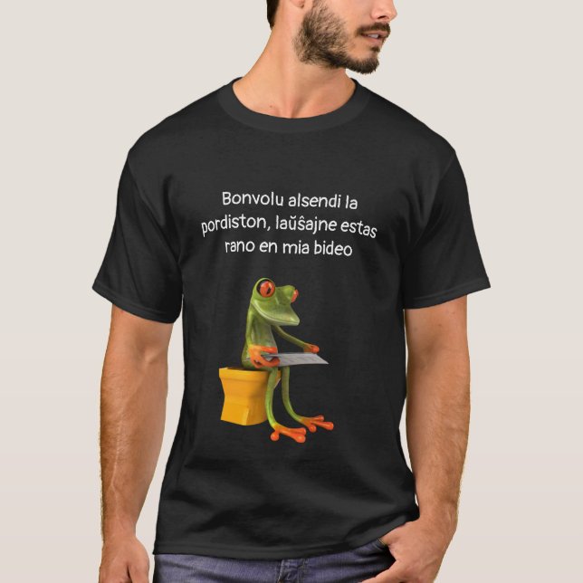 Frog in a Bidet, Dark Shirt (Front)