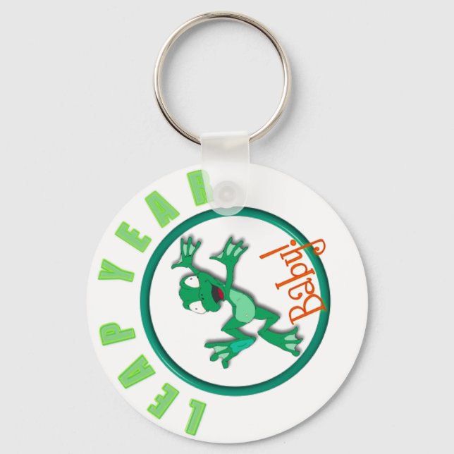 frog in a circle keychain (Front)