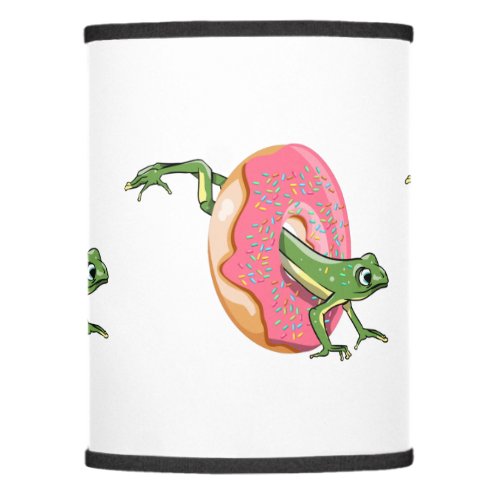 Frog in a donut lamp shade