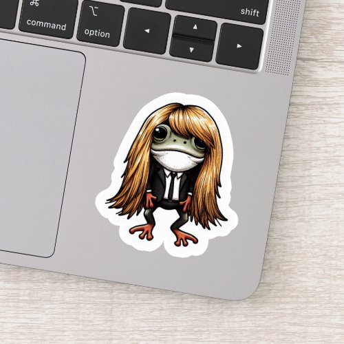 Frog in a Suit and Wig Sticker