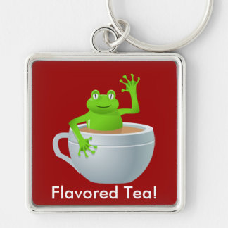 Frog in a Tea Keychain