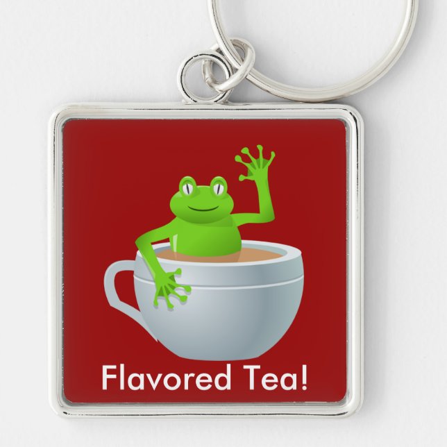 Frog in a Tea Keychain (Front)