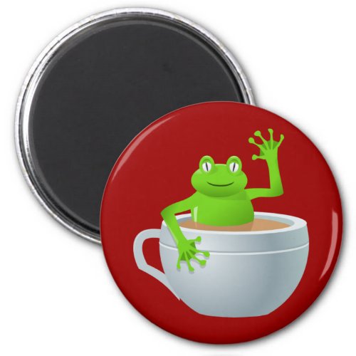 Frog in a Tea Magnet