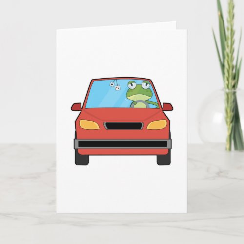 Frog in Car Card