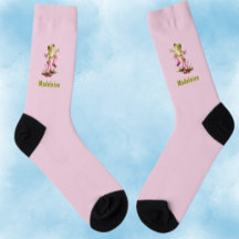Frog in Cute Pink Boots in Rain Puddle Monogram