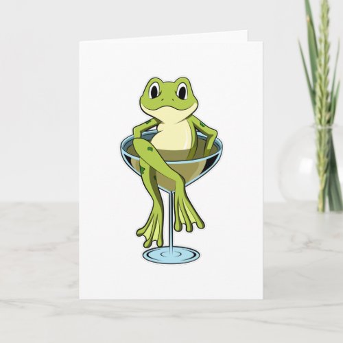 Frog in Glass Card