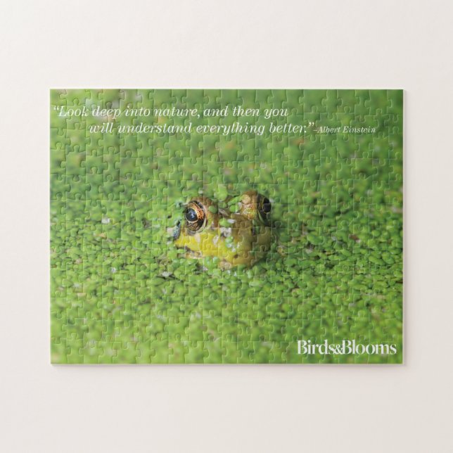 Frog in Green Algae Jigsaw Puzzle (Horizontal)