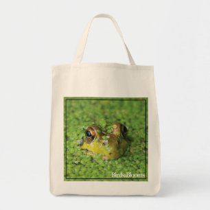 Frog in Green Algae Tote Bag