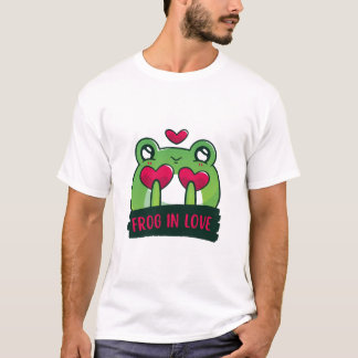 Frog In Love Cute Graphic T-Shirt |  Aesthetic