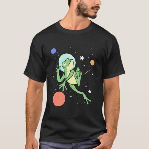 Frog In Space Frog Lover Gift T_Shirt