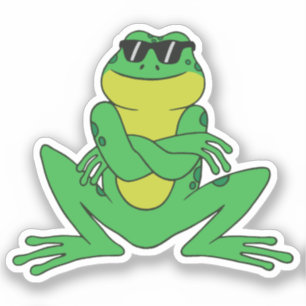 Frog in Sunglasses Funny proud animal Sticker