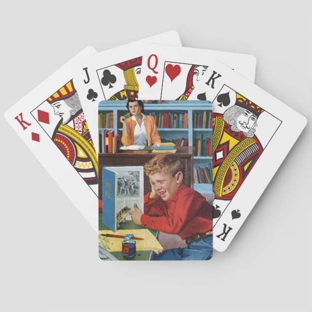 Frog in the Library Poker Cards (Back)