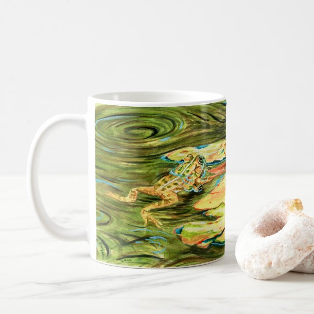 Frog in the Pond - Coffee Mug (With Donut)