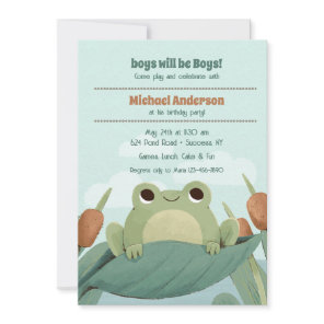 Frog In The Pond Invitation
