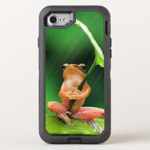 Frog in the rain OtterBox defender iPhone SE/8/7 case