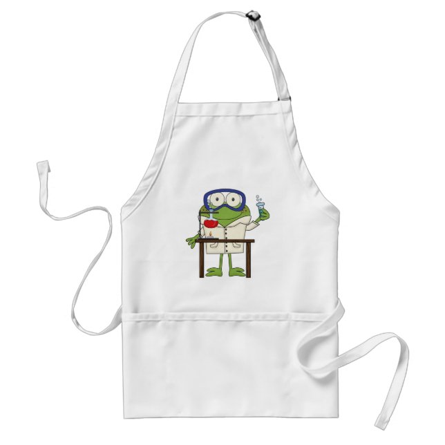 Frog in the Science Lab Adult Apron (Front)