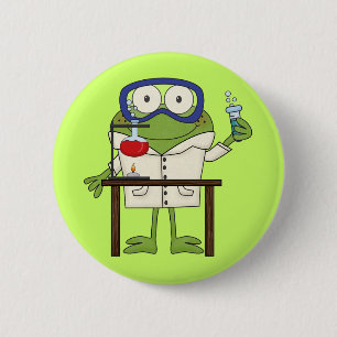Frog in the Science Lab Pinback Button
